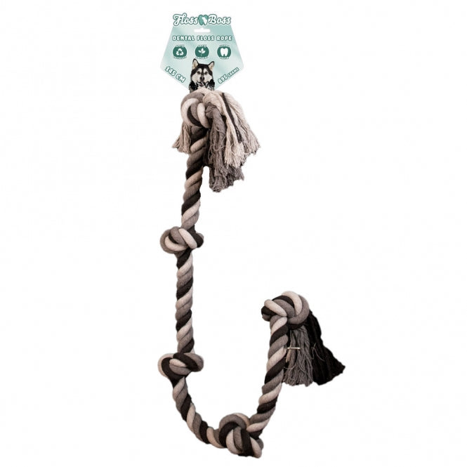 Baumwollseil für Hunde – Floss Boss Dental mit 5 Knoten – Bild 2