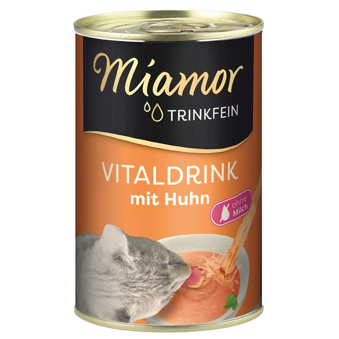 Katzennassfutter Trinkfein Vitaldrink mit Huhn 135ml, 24er Pack – Miamor