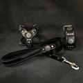 Maximus Black&Silver Small Dog Set – Geschirr, Halsband, Leine