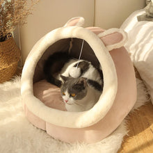 Foldable Pet Cave Bed with Soft Cushion for Cats and Small Dogs