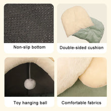 Foldable Pet Cave Bed with Soft Cushion for Cats and Small Dogs
