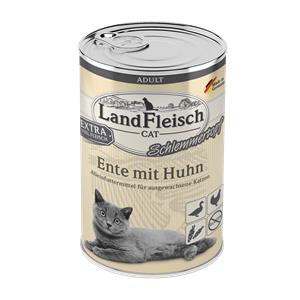 Katzennassfutter Cat Adult Schlemmertopf mit Ente & Huhn 400 g, 6er Pack – Landfleisch
