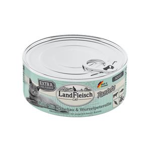 Katzennassfutter Cat Adult Pastete Rind, Kabeljau, Wurzelpetersilie, 6er Pack – Landfleisch