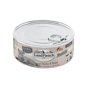 Katzennassfutter Cat Kitten Pastete Rind, Huhn & Wild, 6er Pack – Landfleisch