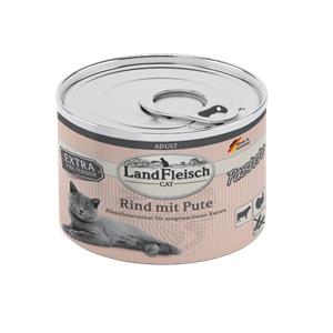 Katzennassfutter Cat Adult Pastete Rind & Pute 195g, 6er Pack – Landfleisch