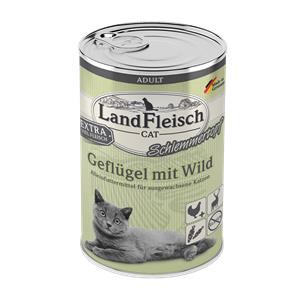 Katzennassfutter Cat Adult Schlemmertopf Geflügel & Wild 400 g, 6er Pack – Landfleisch