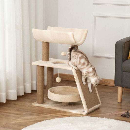 Kratzbaum für Katzen, Beige