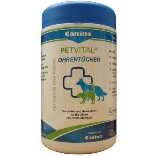 Ohrentücher für Hunde PETVITAL 120 Stück | Canina Pharma