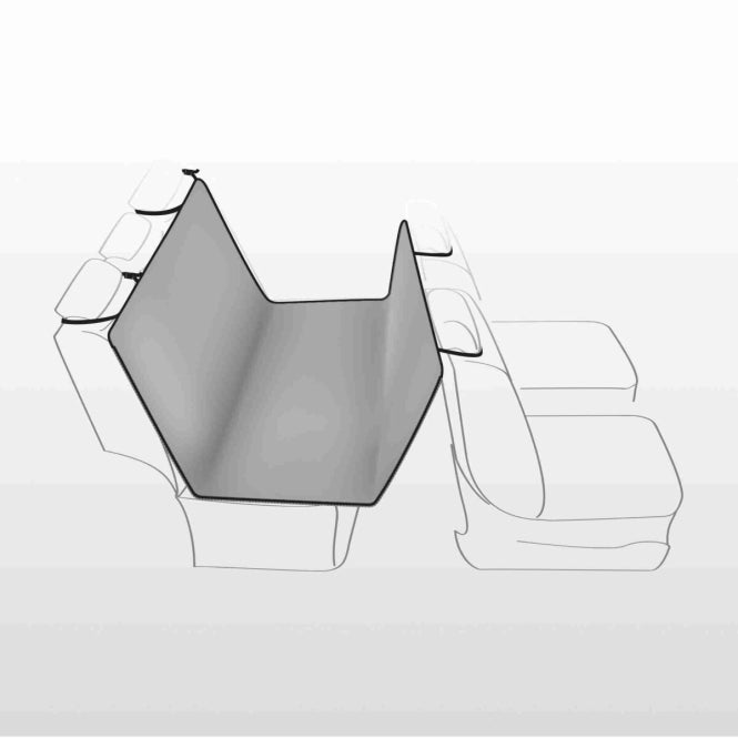 Auto-Schondecke für Hunde – 1,45 x 1,60m, hellgrau/schwarz – Bild 3