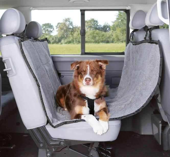 Auto-Schondecke für Hunde – 1,45 x 1,60m, hellgrau/schwarz – Bild 2