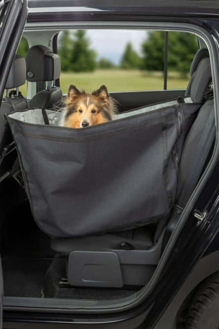 Auto-Schondecke für Hunde – halb, grau/schwarz – Bild 2