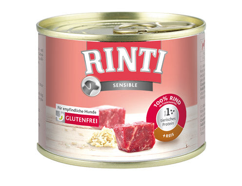 Hundenassfutter Rinti Sensible Rind & Reis, 12er Pack – Finnern