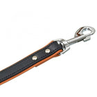 Hundeleine – Rodeo genietet, 16mm 100cm, schwarz/cognac – Bild 2