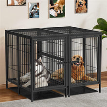 Hundebox für große Hunde – XXXL Metallkäfig mit Trennwand und Bodenwanne