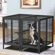Hundebox für große Hunde – XXXL Metallkäfig mit Trennwand und Bodenwanne