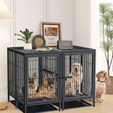 Hundebox für große Hunde – XXXL Metallkäfig mit Trennwand und Bodenwanne
