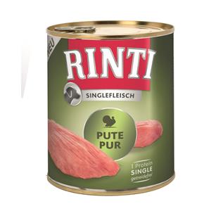 Hundenassfutter Singlefleisch Exclusive Pute Pur 800g, 6er Pack – Rinti