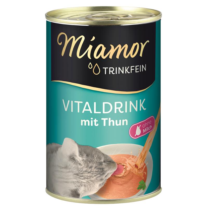 Katzennassfutter Trinkfein Vitaldrink mit Thun 135ml, 24er Pack – Miamor