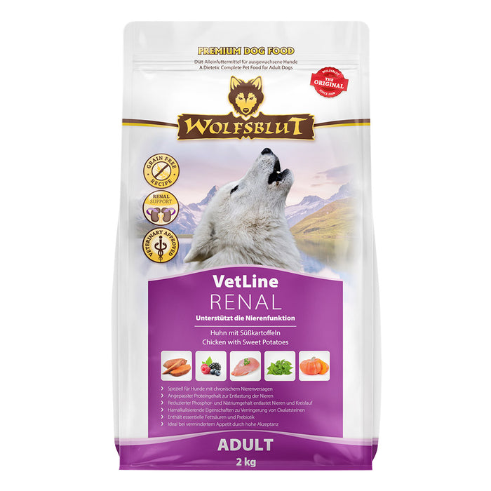 Hundetrockenfutter VetLine Renal, 12 kg – Wolfsblut