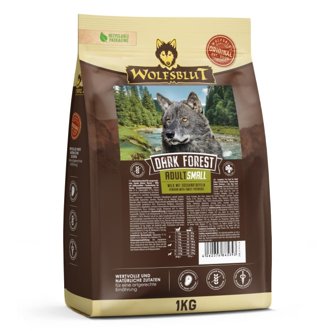 Hundetrockenfutter Dark Forest Small Breed, 1 kg – Wolfsblut
