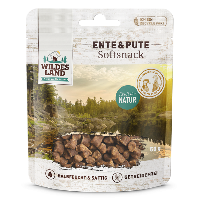 Softsnack für Katzen Cat Ente & Pute 50g | Wildes Land