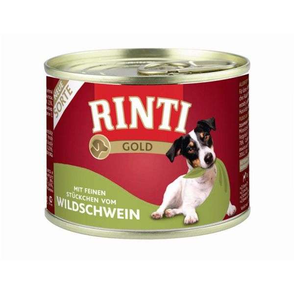 Hundenassfutter Rinti Gold Wildschwein 185g, 12er Pack – Finnern