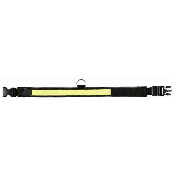 Hundehalsband – Flash + Reflect Schwarz-Gelb, L-XL: 55-70cm