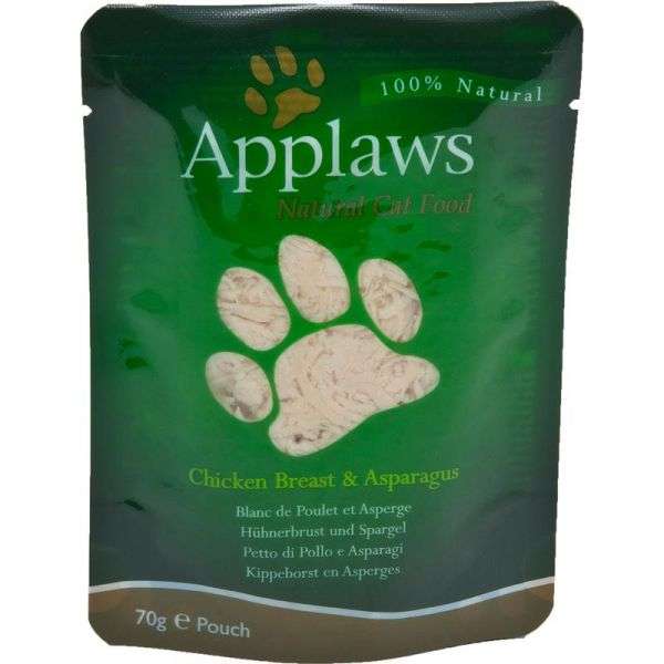 Frischebeutel für Katzen Hühnchen & Spargel 70g, 12er Pack | Applaws