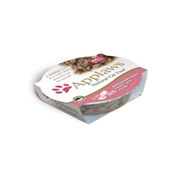 Katzennassfutter Cat Pots saftiges Thunfischfilet&Krabben 60 g, 10er Pack – Applaws