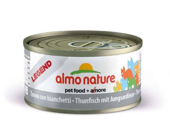 Katzennassfutter HFC Natural Thunfisch mit Jungsardellen 70g, 24er Pack – Almo Nature