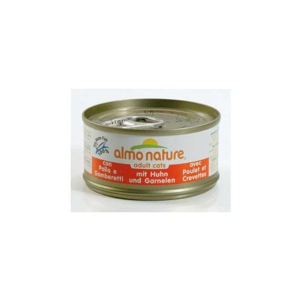 Katzennassfutter HFC Natural Huhn & Garnelen 70g, 24er Pack – Almo Nature