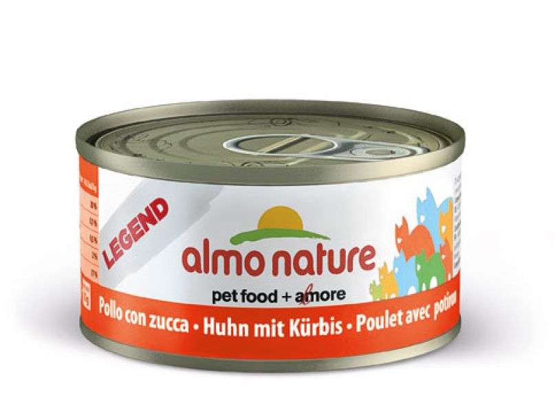 Katzennassfutter HFC Natural Huhn mit Kürbis 70g, 24er Pack – Almo Nature