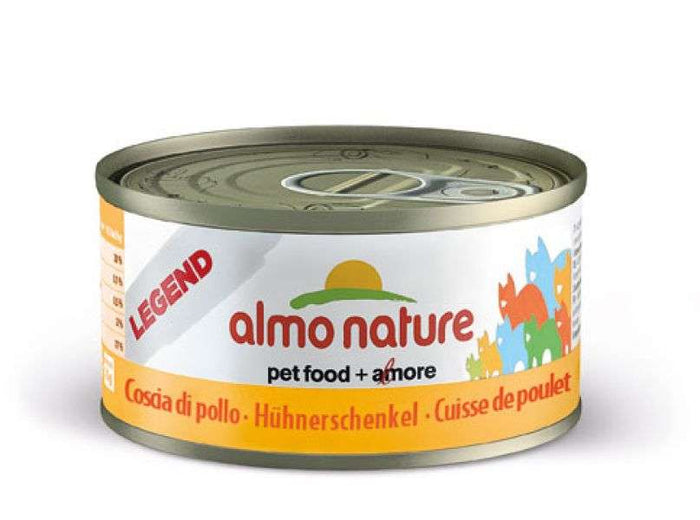 Katzennassfutter HFC Natural Hühnerschenkel 70g, 24er Pack – Almo Nature