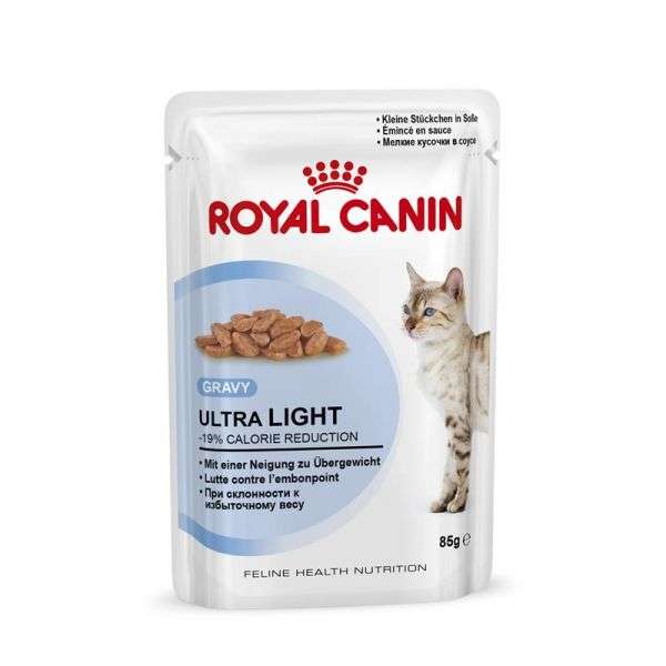 Frischebeutel für Katzen Ultra Light in Sosse Multipack 12x85g – Royal Canin Cat