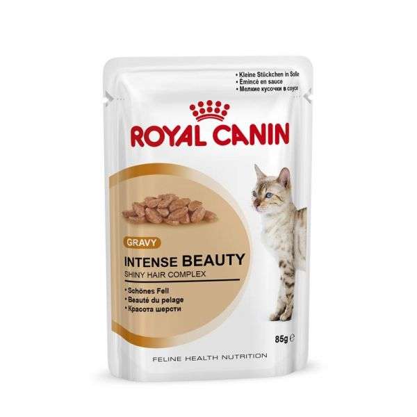 Frischebeutel für Katzen Intense Beauty in Sosse Multipack 12x85g – Royal Canin Cat