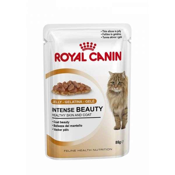Portionsbeutel für Katzen Feline Multipack Intense Beauty in Gelee 12x85g – Royal Canin Cat