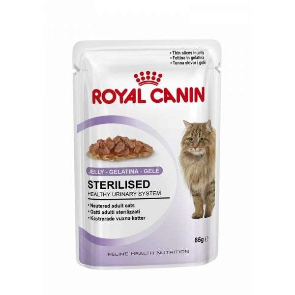 Portionsbeutel für Katzen Feline Multipack Sterilised in Gelee 12x85g – Royal Canin Cat