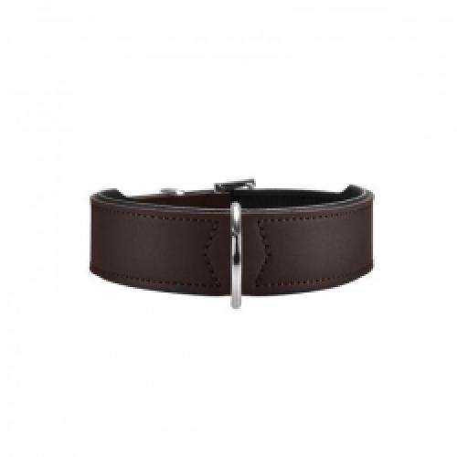 Hundehalsband Basic 42 nickel, Hals 35-39,5 cm, braun – Hunter