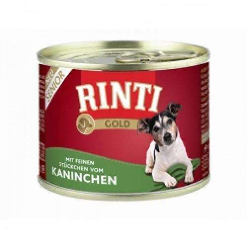 Hundenassfutter Rinti Gold Senior 185g, Kaninchen, 12er Pack – Finnern